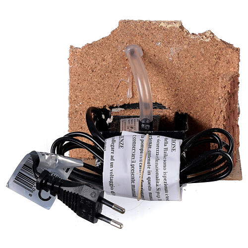 Fontanário circular com bomba de água para presépio com figuras de altura média 8-10 cm; medidas: 10x15x10 cm 4