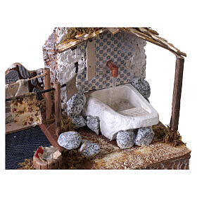 Brunnen mit Wäsche für Krippen, 25x30x15 cm