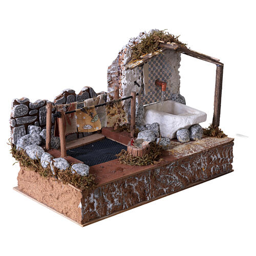 Washing fountain with pump 25x30x15 cm for Nativity scene 10 cm 5