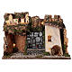 Lighted Village and fountain with pump 30x45x20 cm for 10-12 nativity s1