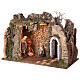 Holy Family's illuminated cave with ruined arch 35x50x25 cm for Nativity Scene s3