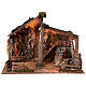 Cabane Nativité crèche moulin à eau 45x60x35 cm pour santons 14-16 cm s1