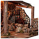 Cabane Nativité crèche moulin à eau 45x60x35 cm pour santons 14-16 cm s2