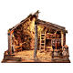 Capanna Natività presepe mulino acqua 45x60x35 cm per statue 14-16 cm s1