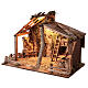 Capanna Natività presepe mulino acqua 45x60x35 cm per statue 14-16 cm s3
