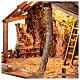 Capanna Natività presepe mulino acqua 45x60x35 cm per statue 14-16 cm s4