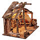 Capanna Natività presepe mulino acqua 45x60x35 cm per statue 14-16 cm s5