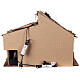 Capanna Natività presepe mulino acqua 45x60x35 cm per statue 14-16 cm s7