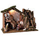 Hütte mit der Weihnachtsgeschichte und Wasserfall für Krippe, 55x75x40 cm s5
