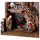 Cabana Natividade de Jesus luz e cascata figuras altura média 16 cm; medidas: 55x76x40 cm s2
