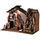 Nativity scene stable 16 cm figurines fire waterfall 55x75x40 cm s3