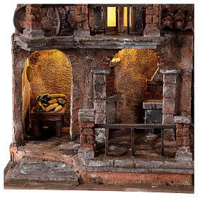 Borgo presepe tradizionale 45x50x35 per statue 10 cm