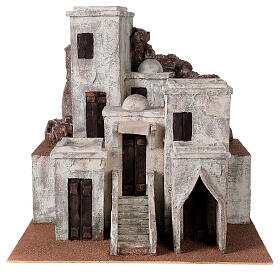 Traditional Nativity scene village with Arabic setting for 12 cm figurines
