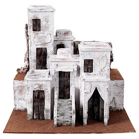 Traditional Nativity scene village with Arabic setting for 12 cm figurines