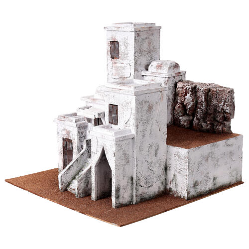 Borgo presepe ambientazione araba 48x48x43 cm per statue 12 cm 3
