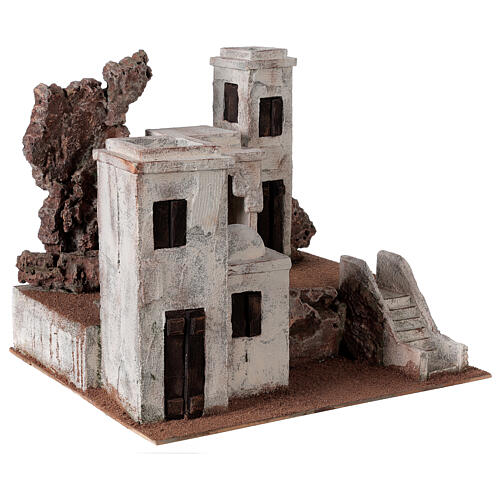 Arab Nativity scene village 34x40x36 cm for statues 10 cm 3