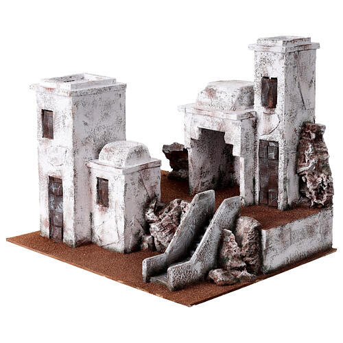 Village with Arabic setting Palestinian Nativity scene suitable for statues of 12 cm 6