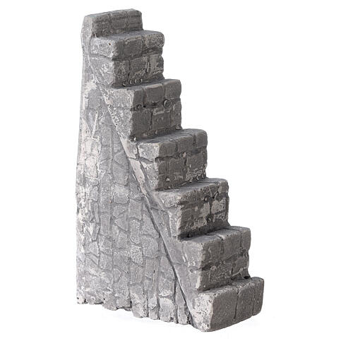 Escada em miniatura de gesso para presépio com figuras altura média 8-14 cm, 9x14x4 cm 2