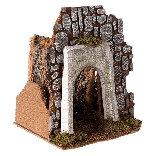 Arch with well nativity 25x25x20 cm statues 8-10 cm 3