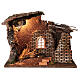 Nativity stable with window and light 30x40x20 cm statues 8-10 cm s1