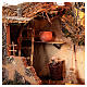 Cabaña con escalera iluminada 35x50x30 cm belén 16 cm s4