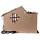 Cabaña con escalera iluminada 35x50x30 cm belén 16 cm s7