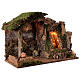 Stable with waterfall and lights 35x50x25 cm for Nativity Scene with characters of 10-12 cm s4