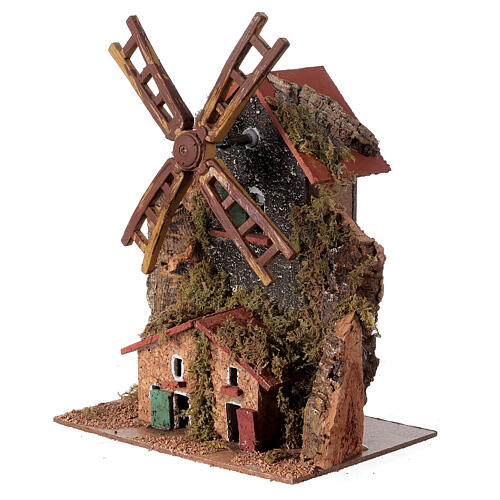 Miniature windmill electric powered 20x15x10 cm for 8-10 cm statues 2