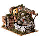 Ambientação casas com fontanário estilo pedras para presépio com figuras altura média 8-10 cm, medidas: 15x20x14 cm s2
