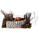 Fence with pigs nativity 10x20x15 cm for 8-10 cm s4