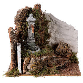 Fountains: Fountain with bucket 20x20x15 cm for nativity 8-10 cm Fountains: Fountain with bucket 20x20x15 cm for nativity 8-10 cm