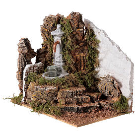 Fountains: Fountain with bucket 20x20x15 cm for nativity 8-10 cm Fountains: Fountain with bucket 20x20x15 cm for nativity 8-10 cm