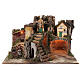 Illuminated village with water mill 40x65x50 cm for Nativity scene 10-12 cm s1