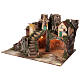 Illuminated village with water mill 40x65x50 cm for Nativity scene 10-12 cm s2