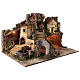 Illuminated village with water mill 40x65x50 cm for Nativity scene 10-12 cm s3