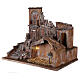 Illuminated village 50X60X40 with stable for statues 12 cm s3