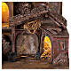Lighted village for nativity with stable tools 40x35x45 cm for 10 cm figures s2