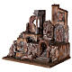 Illuminated village with fountain 45x45x35 for statues 10 cm s3