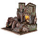 Lighted nativity village with stable and shop 45x45x35 cm for 10 cm figures s3