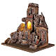 Illuminated village with fountain and fruit baskets 40x5x35 for statues 10 cm s3