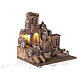 Nativity scene town lighted with fountain 40x45x35 cm for 10 cm figures s5