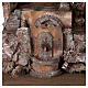 Borgo presepe illuminato con fontanella 55x60x40 per statue 12 cm s2