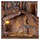 Nativity village with stable lighted 45x45x35 cm for 10 cm figures s2