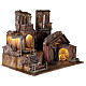 Nativity village with stable lighted 45x45x35 cm for 10 cm figures s8
