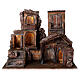 Illuminated village with tool shed 50x60x45 cm for Nativity Scene with 14-16 cm characters s1
