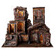 Pueblo belén iluminado con cabaña herramientas 50x60x45 para estatuas 12 cm s1