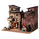 Nativity Scene village with porch, 40x50x40 cm, for characters of 10 cm s2