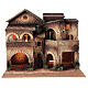 Village for nativity scene lighted terrace 40x50x30 cm figures 8 cm Moranduzzo s7