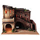 Cenário para presépio Moranduzzo com figuras altura média 8 cm casas com terraço e escada, 39x50x40 cm s7