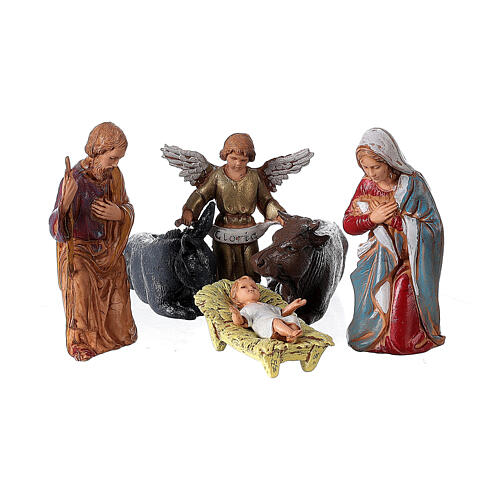 Presepe borgo completo doppia scala 40x40x30 statue 8 cm Moranduzzo 2